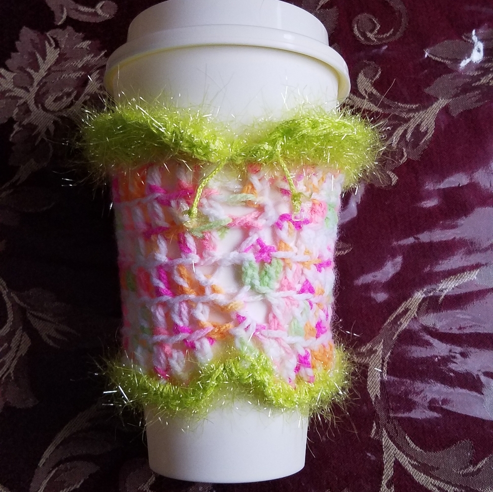 Cafe Bling ♡ Handcrafted cup coozie w/travel mug